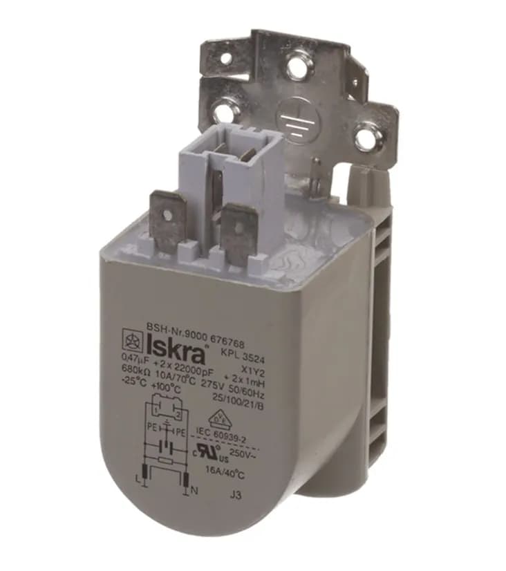 Odrušovací kondenzátor k sušičce prádla 0,47µF – Bosch Siemens SMEG (00623842)