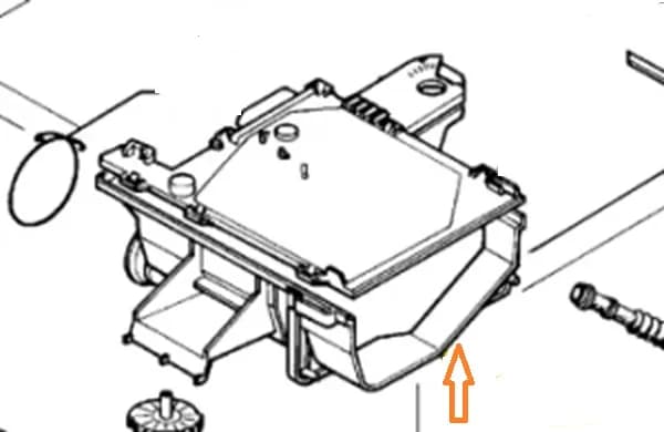 Násypka pracích prostředků do praček AEG Electrolux Zanussi (1243043039)