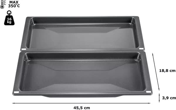 Smaltovaný pečicí plech Bosch Siemens HEZ530000, 455×188×39 mm / 17003020
