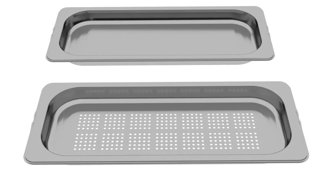 HZ66D52 2 ks Parní nádoby 35 x 454 x 187 mm / 3,5 x 45,4 x 18,7 cm do trouby Bosch Siemens – (17007263)