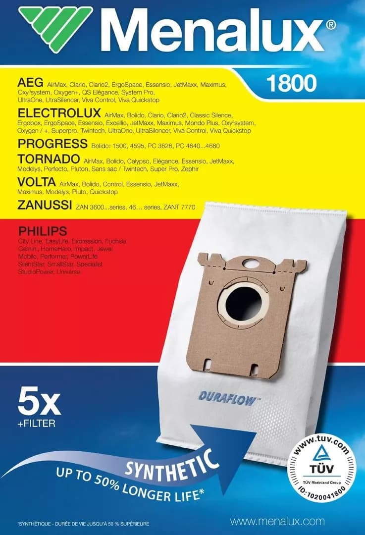 Sáčky s filtrem do vysavačů AEG Electrolux Zanussi – 5 ks (9001688184)