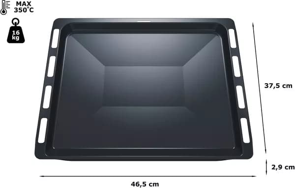 Smaltovaný pečicí plech Bosch Siemens 465×375×29 mm (HEZ431002 / 00742585)