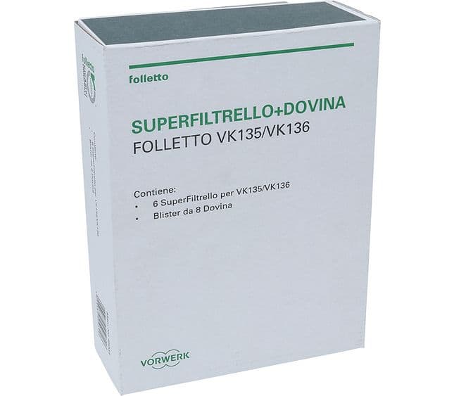Filtrační sáčky Superfilter s vůní Dovina do vysavače Vorwerk Kobold VK135/VK136 (6 ks)