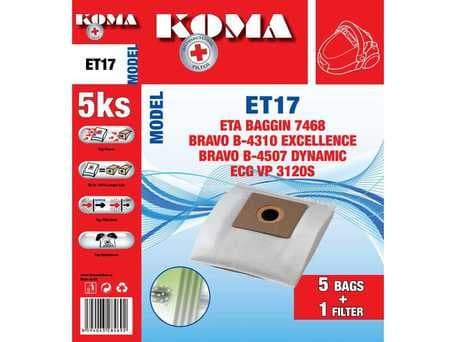 Sáčky k vysavači Koma ET17S – ETA Baggin 7468, VP 3120 S
