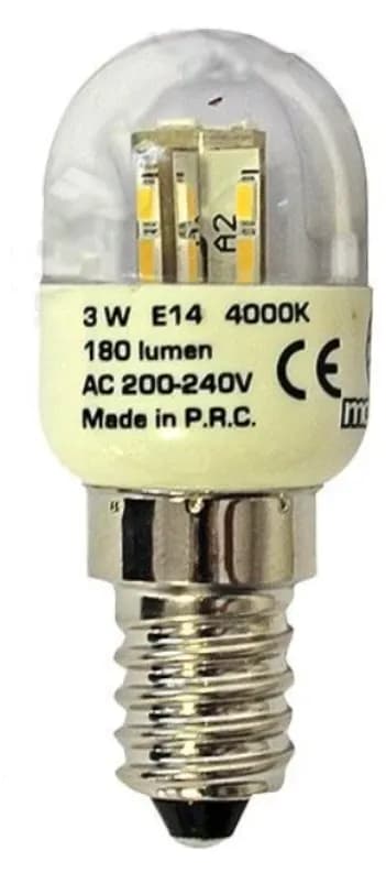 LED žárovka trubka E14 / 3W v bílé barvě do chladničky – 55304083
