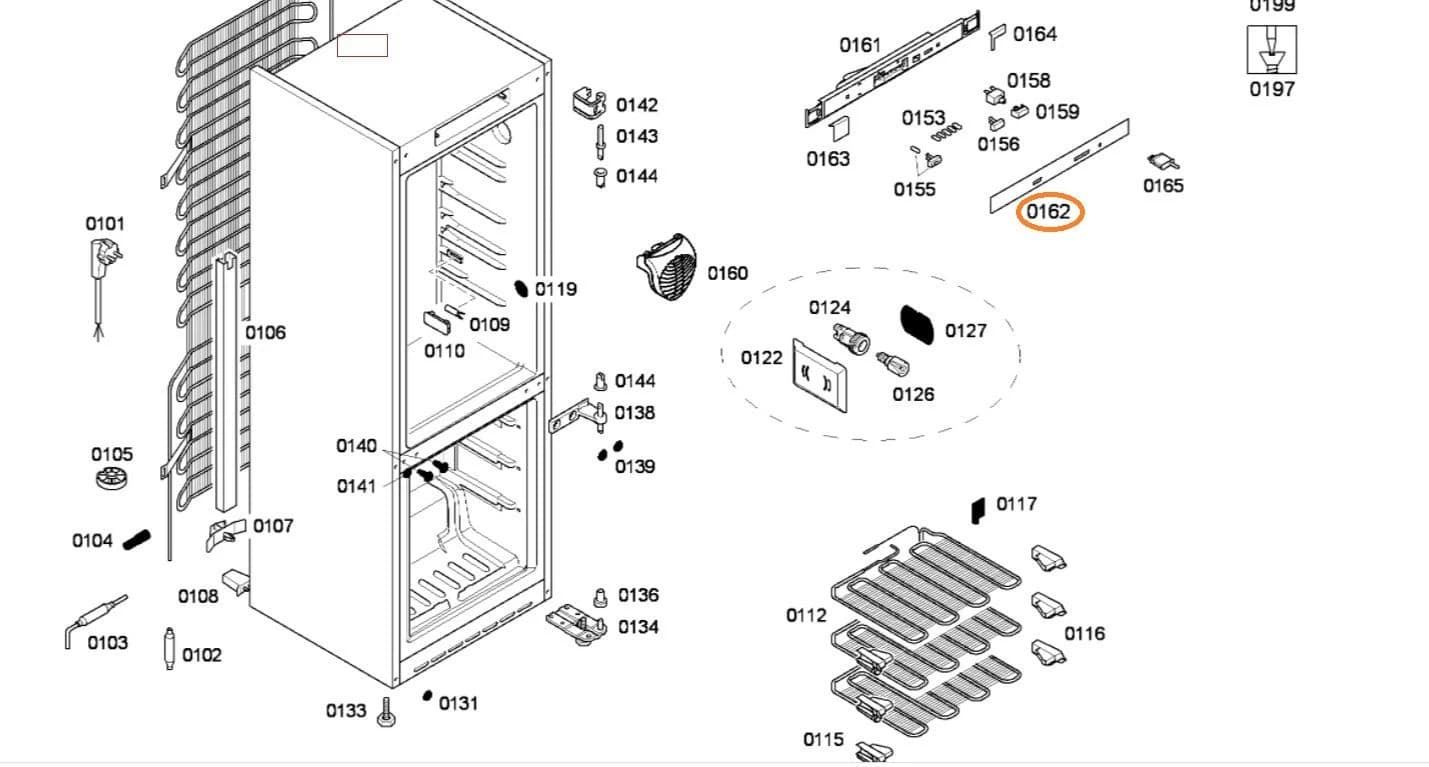 Panel ovládání chladniček Bosch Siemens (00612567)
