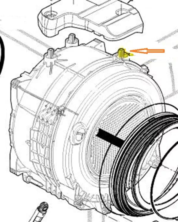 Komplet vana, buben do praček AEG Electrolux Zanussi (3484169408)
