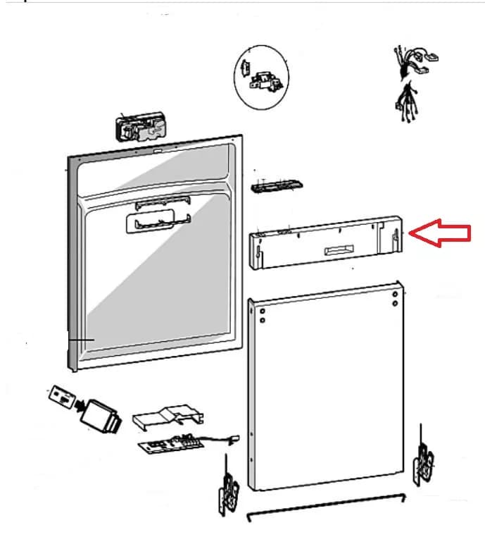 Ovládací panel myček nádobí Whirlpool Indesit – C00345344